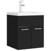 Mueble Con Lavabo Madera De Ingeniería Negro