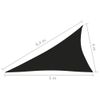 Toldo De Vela Triangular De Tela Oxford Negro 4x5x6,4 M
