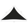 Toldo De Vela Triangular Tela Oxford Negro 5x5x6 M