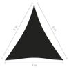 Toldo De Vela Triangular Tela Oxford Negro 4x5x5 M