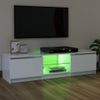 Mueble Para Tv Con Luces Led Blanco 120x30x35,5 Cm