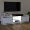 Mueble Para Tv Con Luces Led Blanco 120x30x35,5 Cm