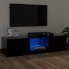 Mueble Para Tv Con Luces Led Negro 120x30x35,5 Cm