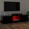 Mueble Para Tv Con Luces Led Negro 120x30x35,5 Cm