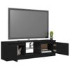 Mueble Para Tv Con Luces Led Negro 120x30x35,5 Cm