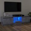 Mueble De Tv Con Luces Led Gris Hormigón 120x30x35,5 Cm