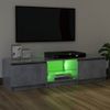 Mueble De Tv Con Luces Led Gris Hormigón 120x30x35,5 Cm