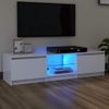 Mueble Para Tv Con Luces Led Blanco 140x40x35,5 Cm