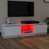 Mueble Para Tv Con Luces Led Blanco 140x40x35,5 Cm