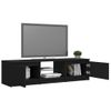 Mueble Para Tv Con Luces Led Negro 140x40x35,5 Cm