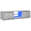 Mueble De Tv Con Luces Led Gris Hormigón 140x40x35,5 Cm