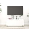 Mueble Para Tv Madera Contrachapada Blanco 100x35x40 Cm