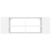 Mueble De Pared Para Tv Madera Contrachapada Blanco 102x35x35cm