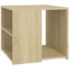 Mesa Auxiliar Madera Contrachapada Roble Sonoma 50x50x45 Cm Marrón