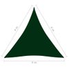 Toldo De Vela Triangular Tela Oxford Verde Oscuro 4x4x4 M