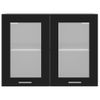 Armario Colgante Cocina Contrachapada Negro 80x31x60 Cm