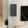 Mueble De Tv Madera Contrachapada Gris Brillante 30,5x30x60cm