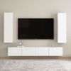 Muebles Para Tv 2 Uds Contrachapada Blanco 30,5x30x110 Cm