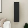 Mueble Pared Tv Madera Contrachapada Negro 30,5x30x110 Cm