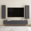 Muebles Para Tv 2 Uds Madera Contrachapada Gris 30,5x30x110 Cm