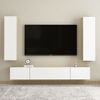 Muebles Tv 2 Uds Contrachapada Blanco Roble 30,5x30x110 Cm