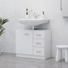 Armario Para Lavabo Madera Contrachapada Blanco 63x30x54 Cm