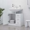 Armario Para Lavabo Madera Contrachapada Blanco 63x30x54 Cm