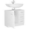 Armario Para Lavabo Madera Contrachapada Blanco 63x30x54 Cm