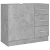 Armario Para Lavabo Contrachapada Gris Hormigón 63x30x54 Cm