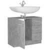 Armario Para Lavabo Contrachapada Gris Hormigón 63x30x54 Cm