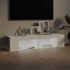 Mueble De Tv Con Luces Led Blanco 135x39x30 Cm