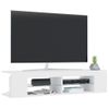 Mueble De Tv Con Luces Led Blanco 135x39x30 Cm