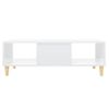 Mesa De Centro Madera Contrachapada Blanco Brillo 103,5x60x35cm