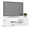 Mueble De Tv Con Luces Led Blanco 90x39x30 Cm