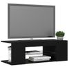 Mueble De Tv Con Luces Led Negro 90x39x30 Cm