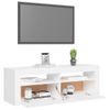 Mueble Para Tv Con Luces Led Blanco 120x35x40 Cm