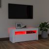 Mueble De Tv Con Luces Led Blanco 90x35x40 Cm