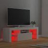 Mueble Para Tv Con Luces Led Blanco 120x35x40 Cm