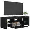 Mueble De Tv Con Luces Led Negro 120x35x40 Cm