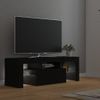 Mueble De Tv Con Luces Led Negro 120x35x40 Cm