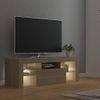 Mueble De Tv Con Luces Led Roble Sonoma 120x35x40 Cm Marrón