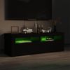 Mueble De Tv Con Luces Led Negro 120x35x40 Cm