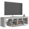 Mueble De Tv Con Luces Led Gris Hormigón 140x36,5x40 Cm