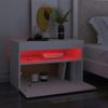 Mueble De Tv Con Luces Led Blanco 60x35x40 Cm