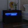 Mueble De Tv Con Luces Led Negro 60x35x40 Cm