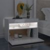 Muebles De Tv Con Luces Led 2 Uds Blanco Brillante 60x35x40 Cm