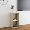 Mueble Para Tv Madera Contrachapada Blanco Y Roble 72x35x36,5cm