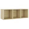 Mueble Para Tv Madera Contrachapada Roble Sonoma 107x35x37 Cm Marrón