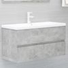 Armario Para Lavabo Contrachapada Gris Hormigón 90x38,5x45 Cm