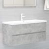 Armario Para Lavabo Contrachapada Gris Hormigón 100x38,5x45 Cm